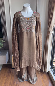 Raha Tissue Short Kurta Plazzo  Dress- Mouse