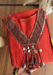 Arohi Tassel And Kaudi Latkan Dress- Red