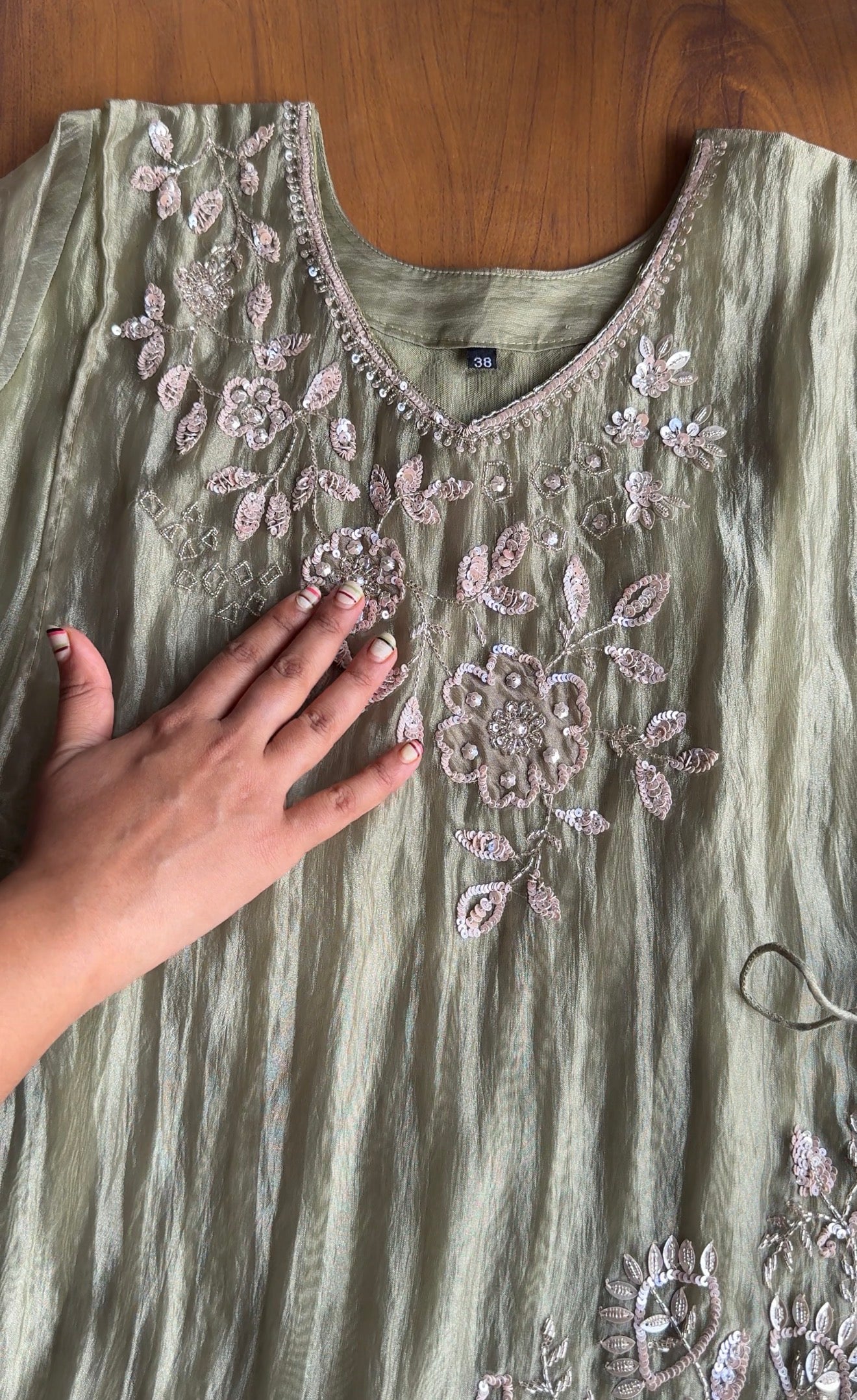 Chandni Hand Work Coords- Pastel Green