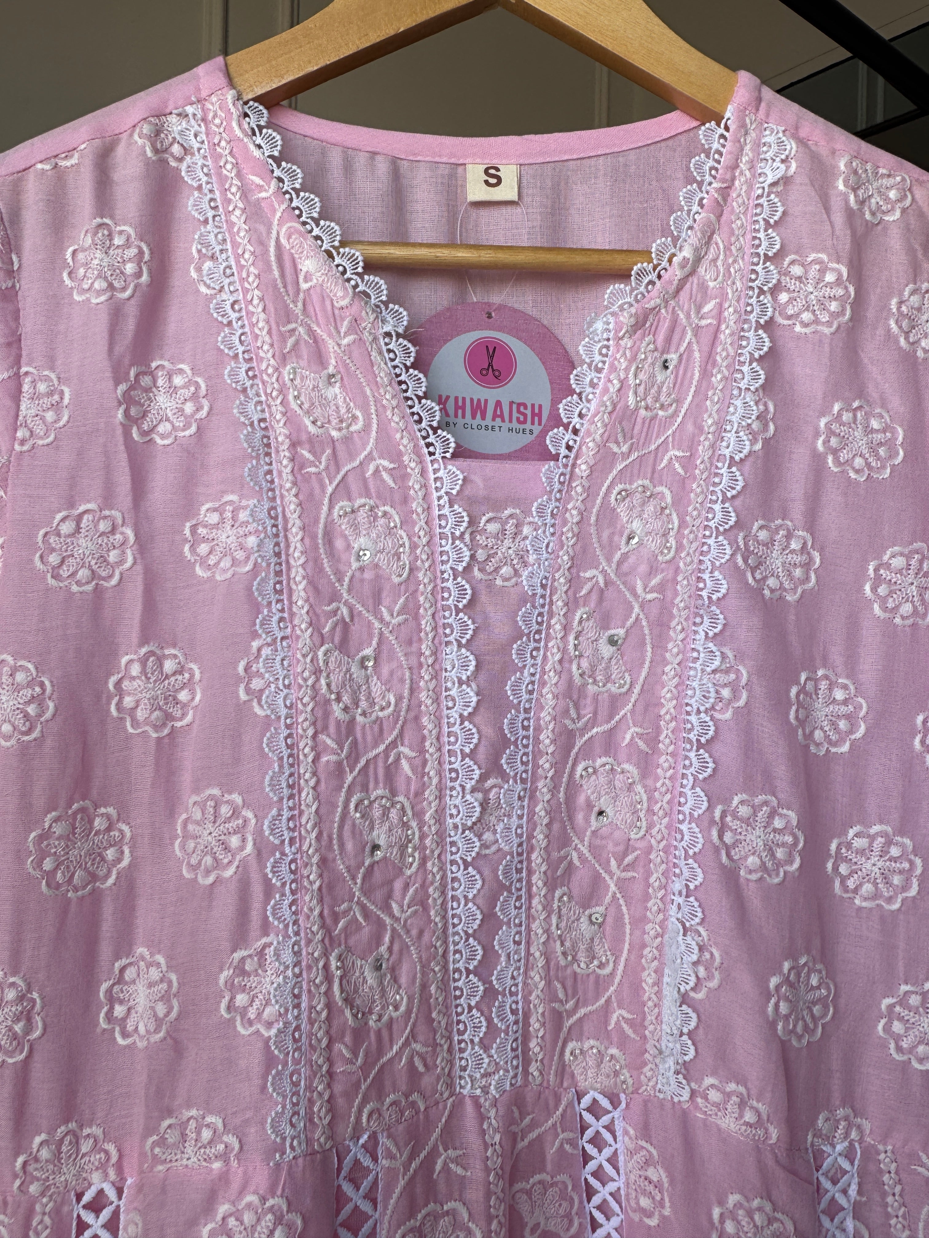 Payal Lakhnawi Anarkali Dress- Baby Pink