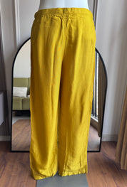 Lavnya Mul Chanderi  Hand work Dress- Yellow