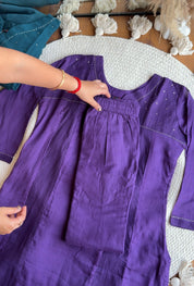 Riya Cotton With Kota Doriya Dupatta - Purple