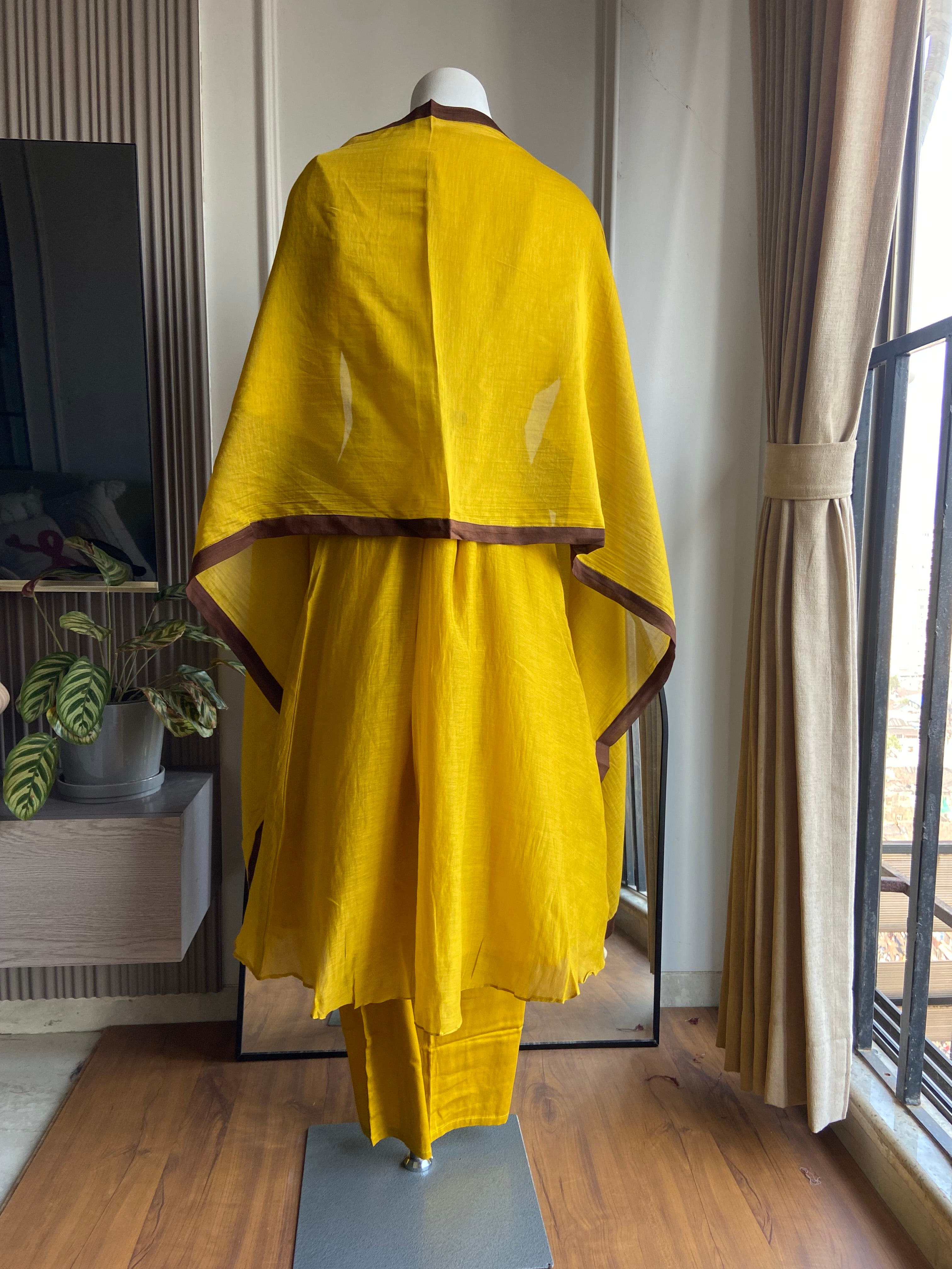 Arohi Tassel And Kaudi Latkan Dress- Yellow