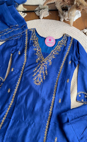 Tanya Handwork Anarkali Dress-Royal Blue 💙