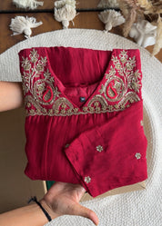 Meera Handwork Suit Set - Red