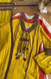 Arohi Tassel And Kaudi Latkan Dress- Yellow