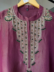 Sita Shimmer Tissue Handwork Dress