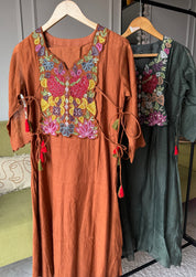 Alia Mul Chanderi Embroided Dress