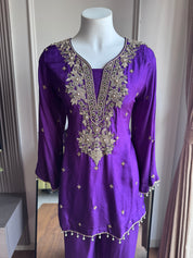 Swara Handwork Dress- Purple