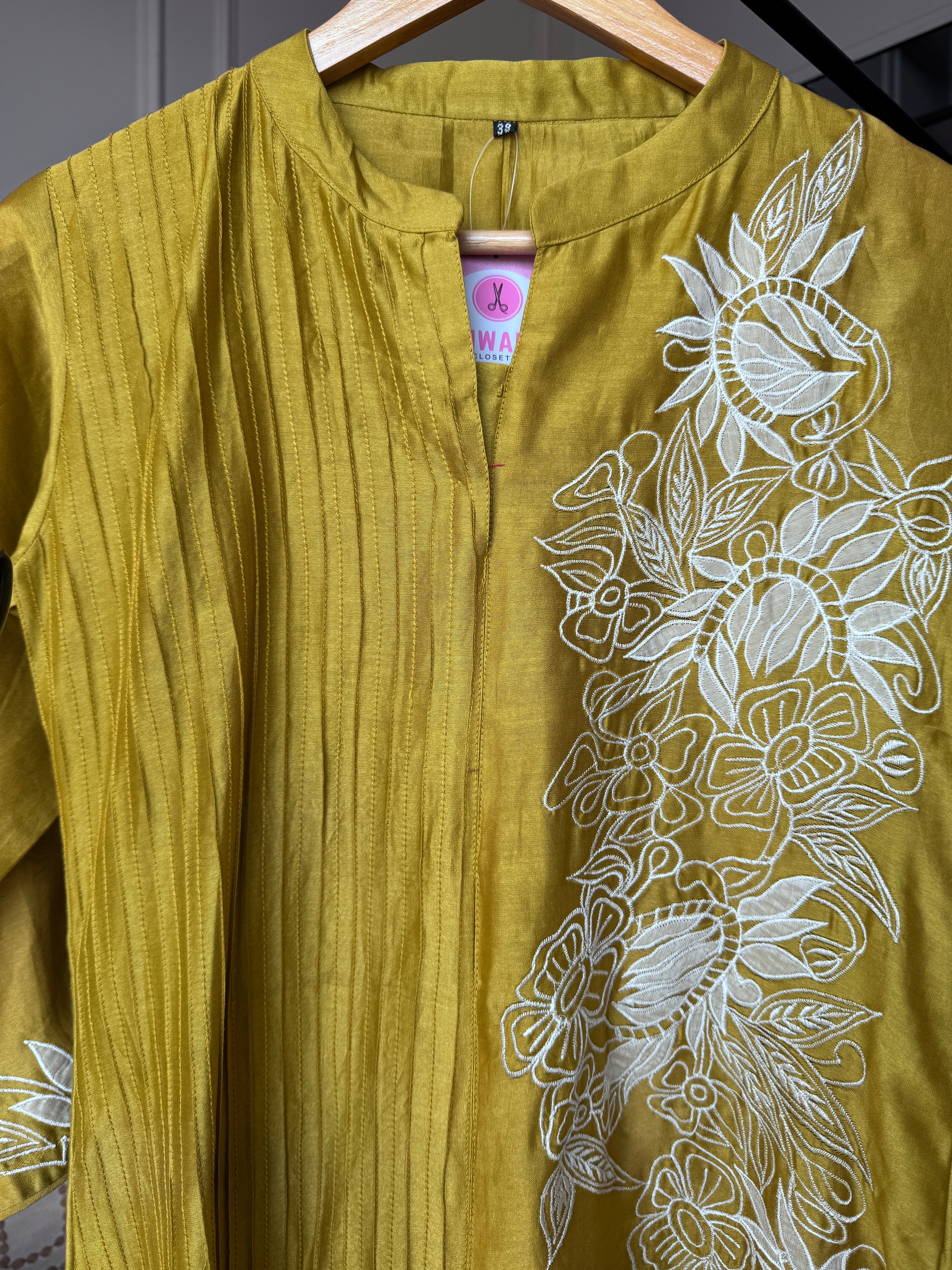 Kanishka Embroided Dress-Yellow