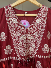 Prachi Embroided Cotton Dress