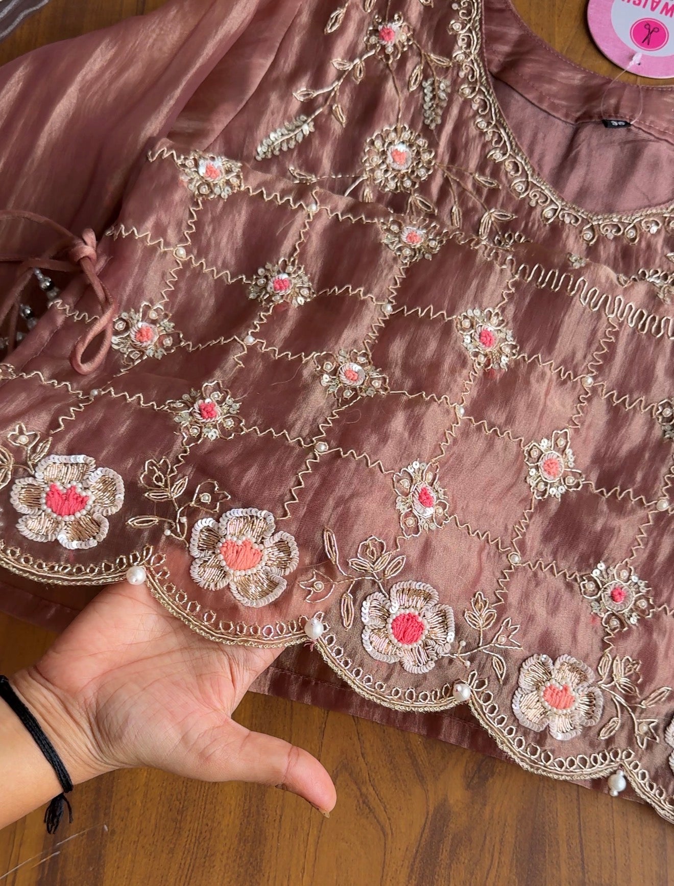 Vidhi Short Kurta And Palazzo Dress- Peach 🍑