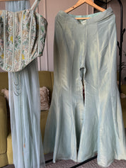 Pushti Corset Style Top With Bell Bottom Plazzo And Dupatta (Make to Order)