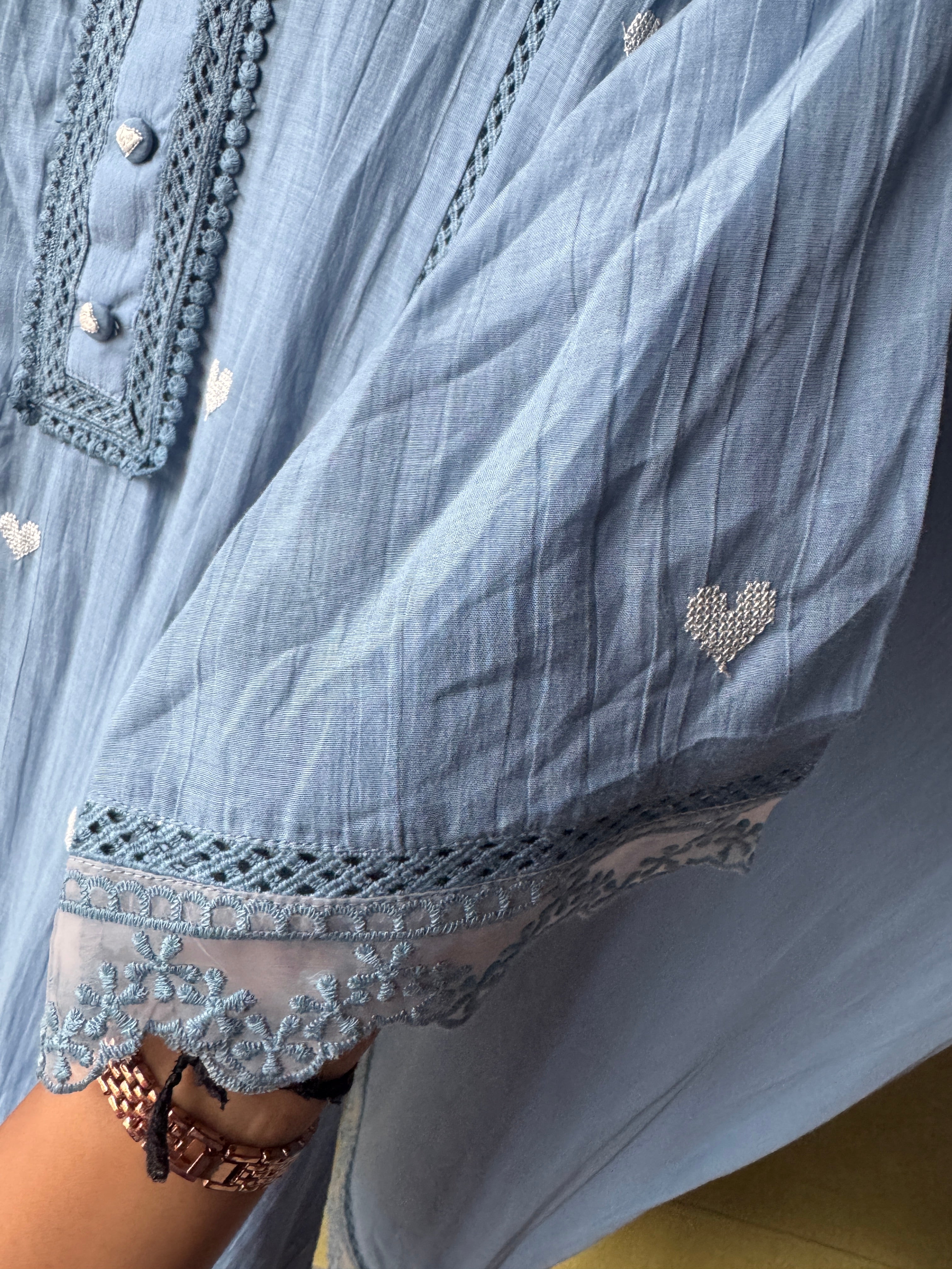 Ayushi Mul Chanderi  Embroided Coord Set