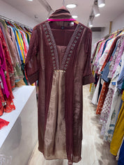 Tina Handwork Dress - Brown