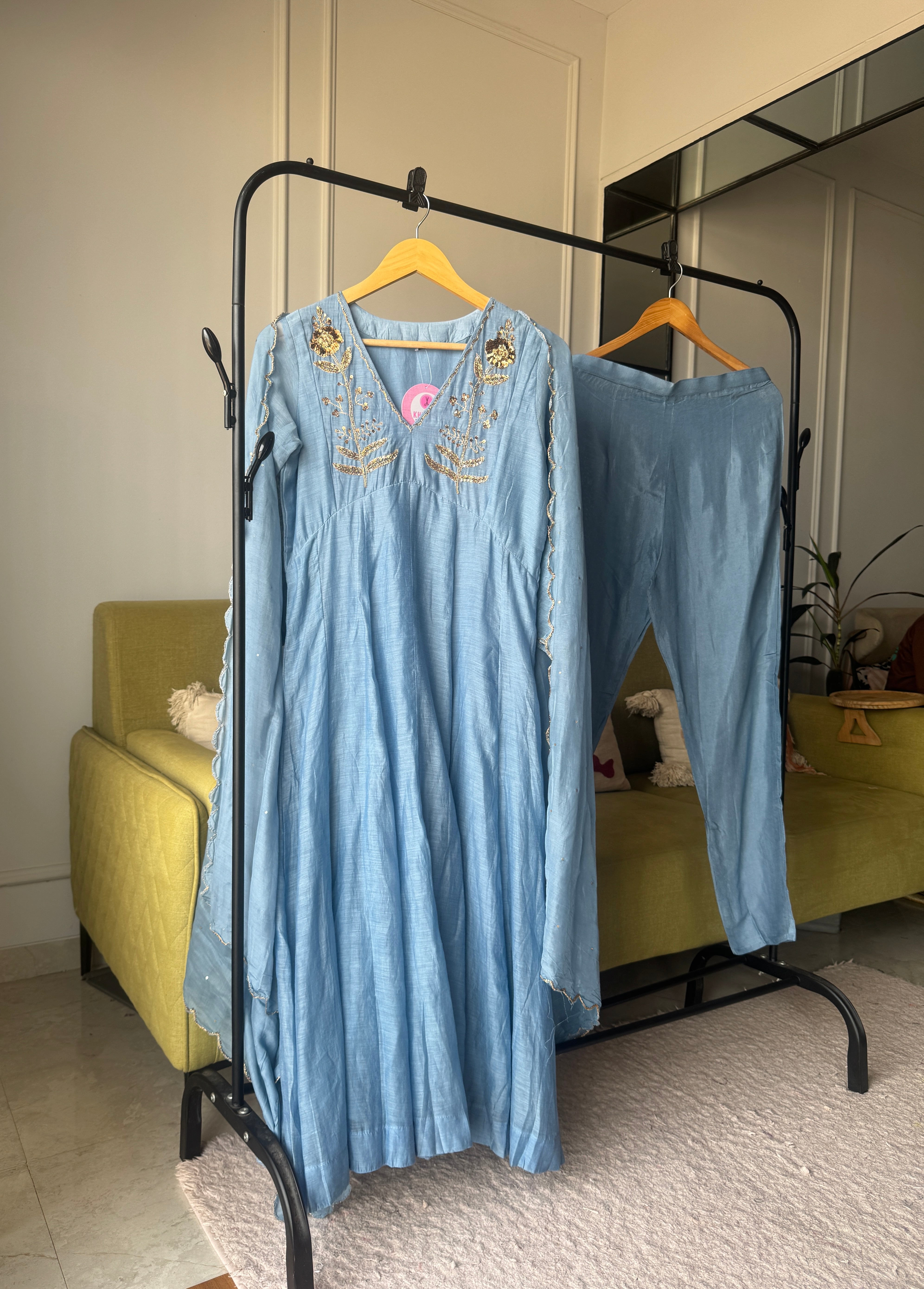 Tanvi Mul Chanderi Handwork Dress