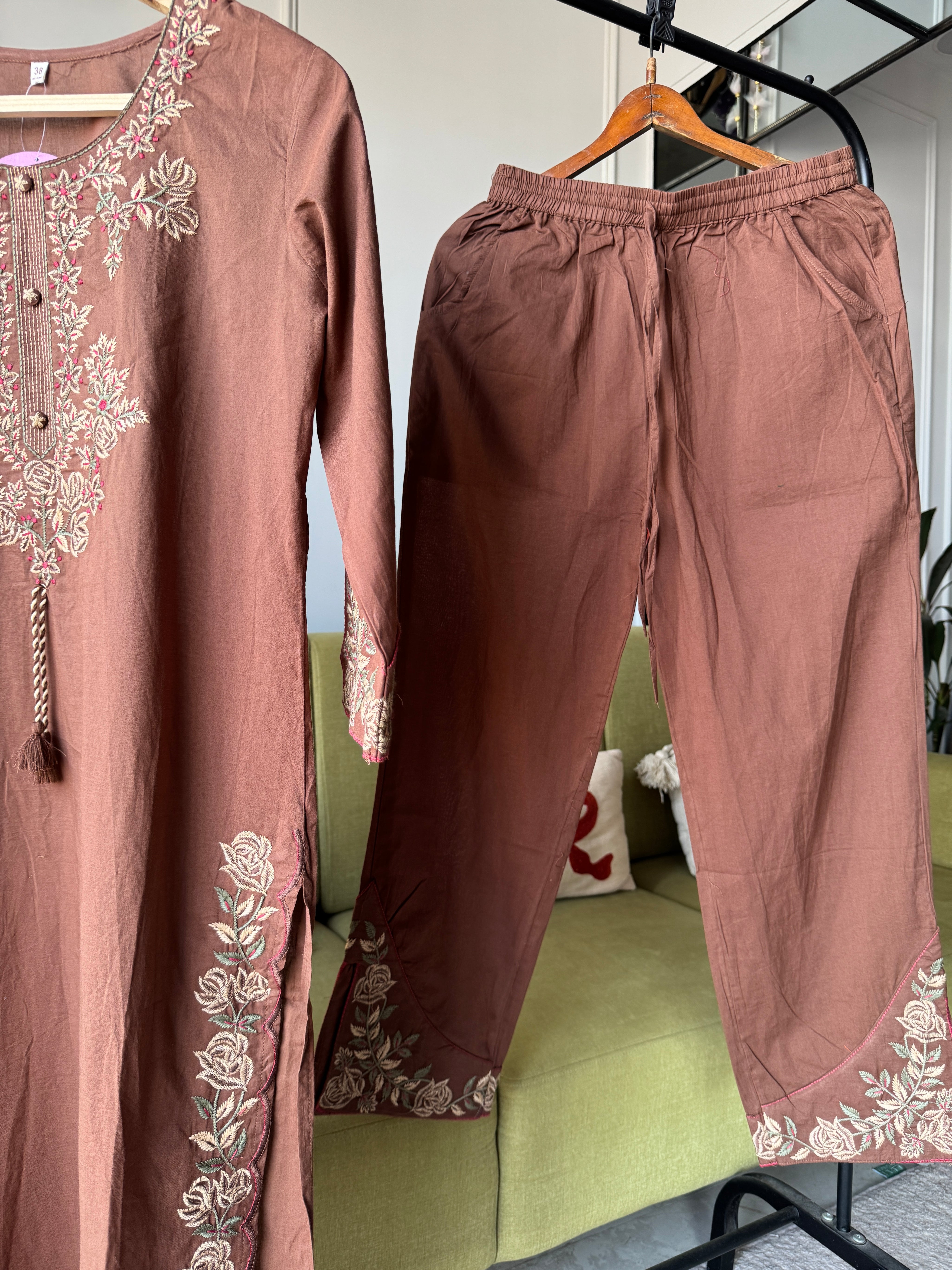 Meera Embroidered Cotton Dress