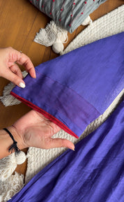 Shama Knot Work Mul Chanderi Dress- Purple💙