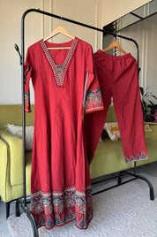 Sneha V Anarkali Dress- Red