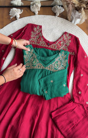 Meera Handwork Suit Set - Green