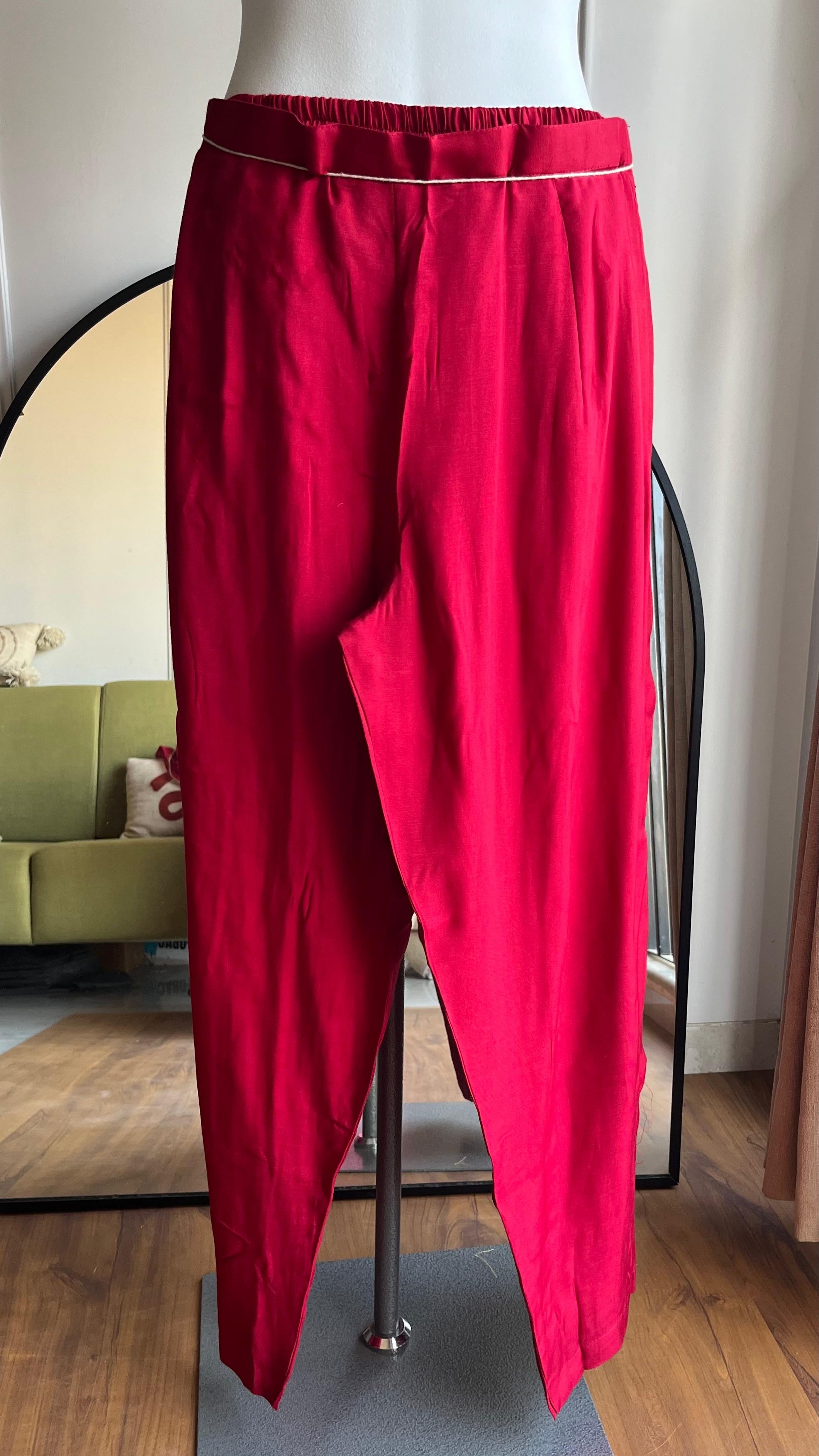 Savitri Handwork Dress- Red