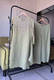 Shakti Handwork Dress- Dusty Green