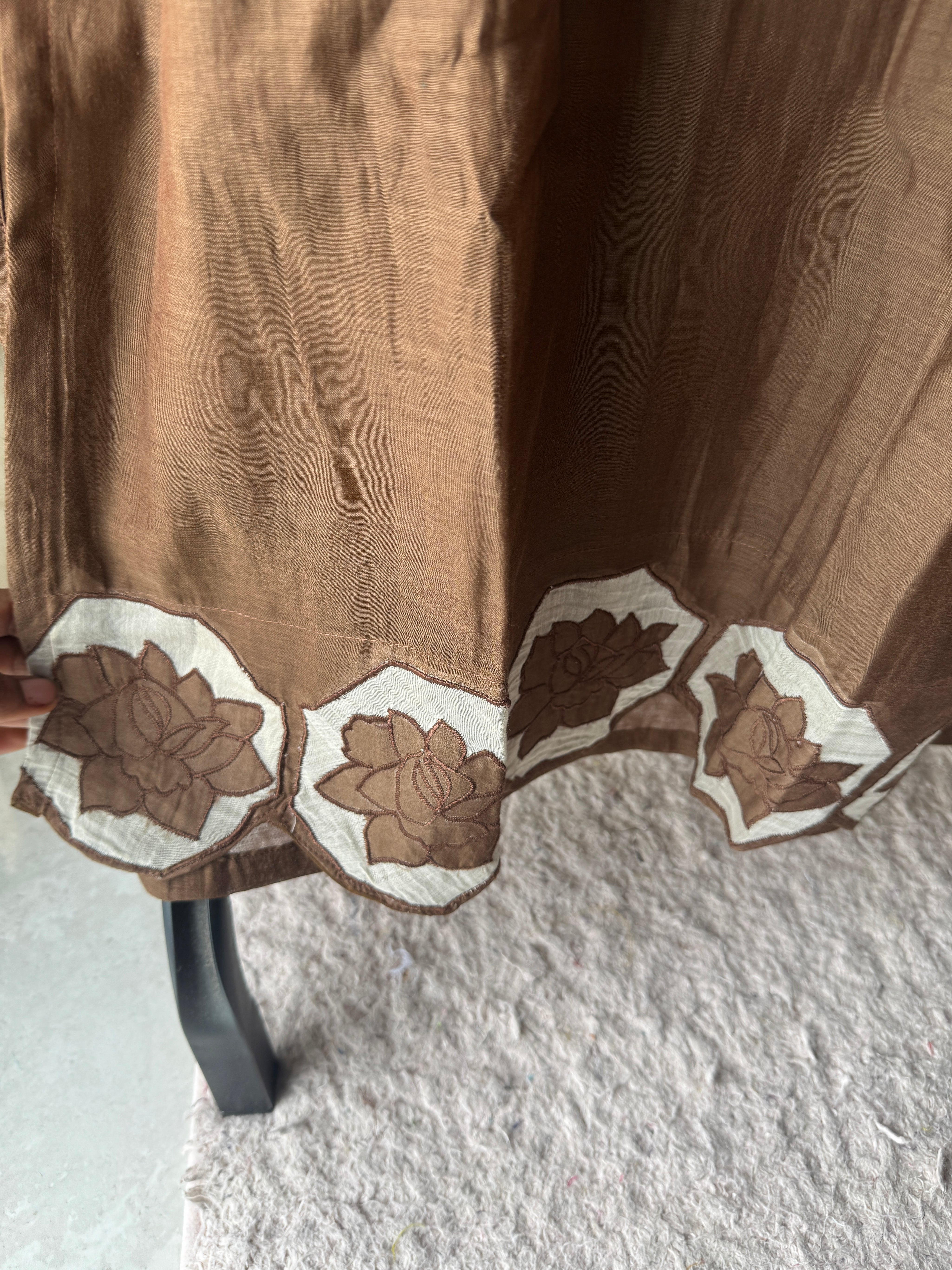 Sili Cut Work Mul Chanderi Dress