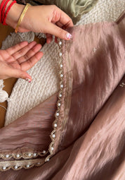 Kirthana Handwork Kaftan- Brown