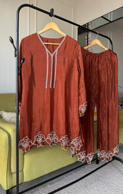 Vrinda Sequence Handwork Dress