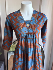 Ravina Abstract Cotton Coords - Blue