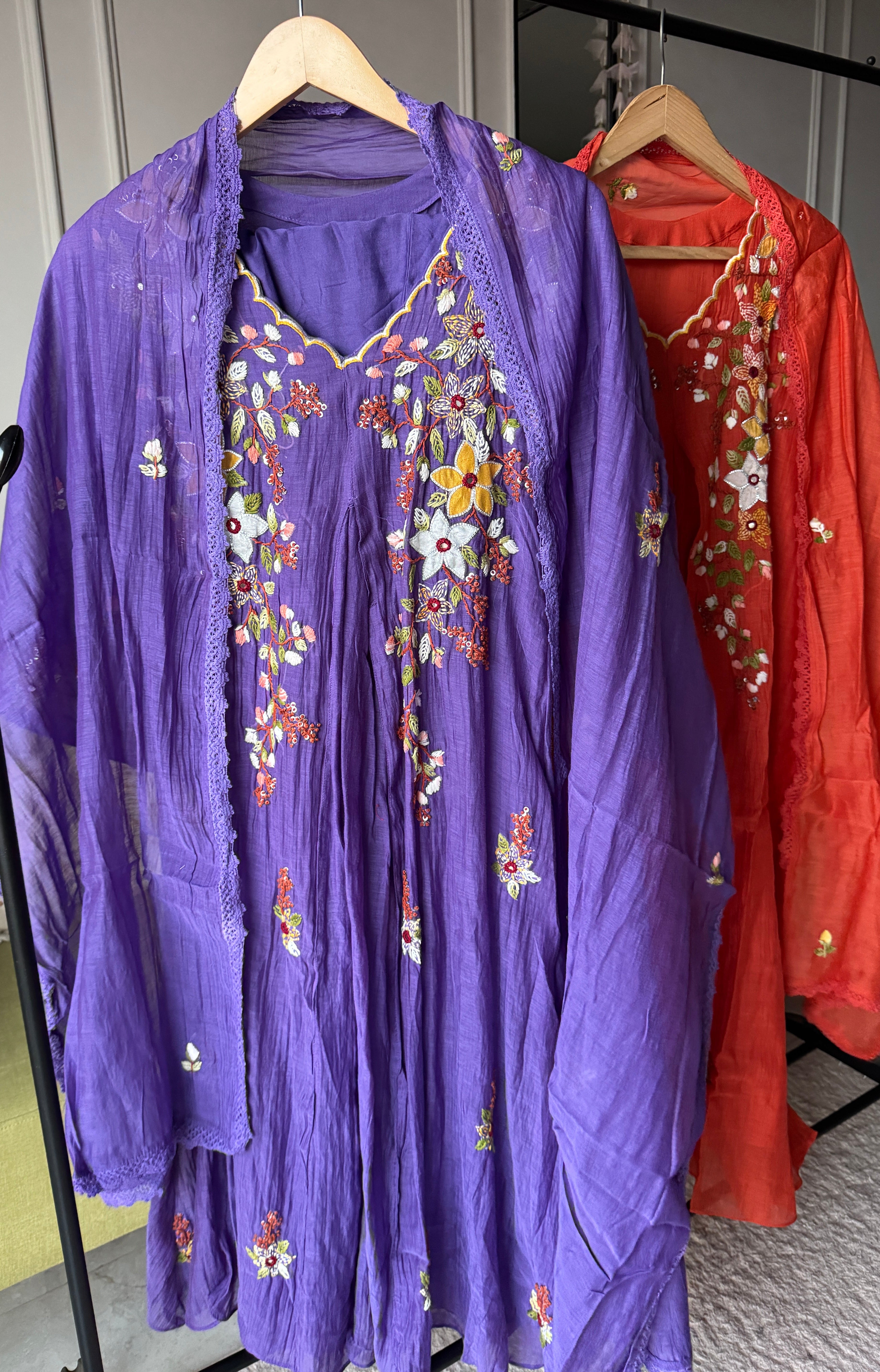 Ankita Mul Chanderi Embroided Dress