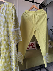 Payal Lakhnawi Anarkali Dress- Lemon Green