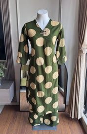 Saloni Polka Dot  Cotton Pocket  Coords- Green