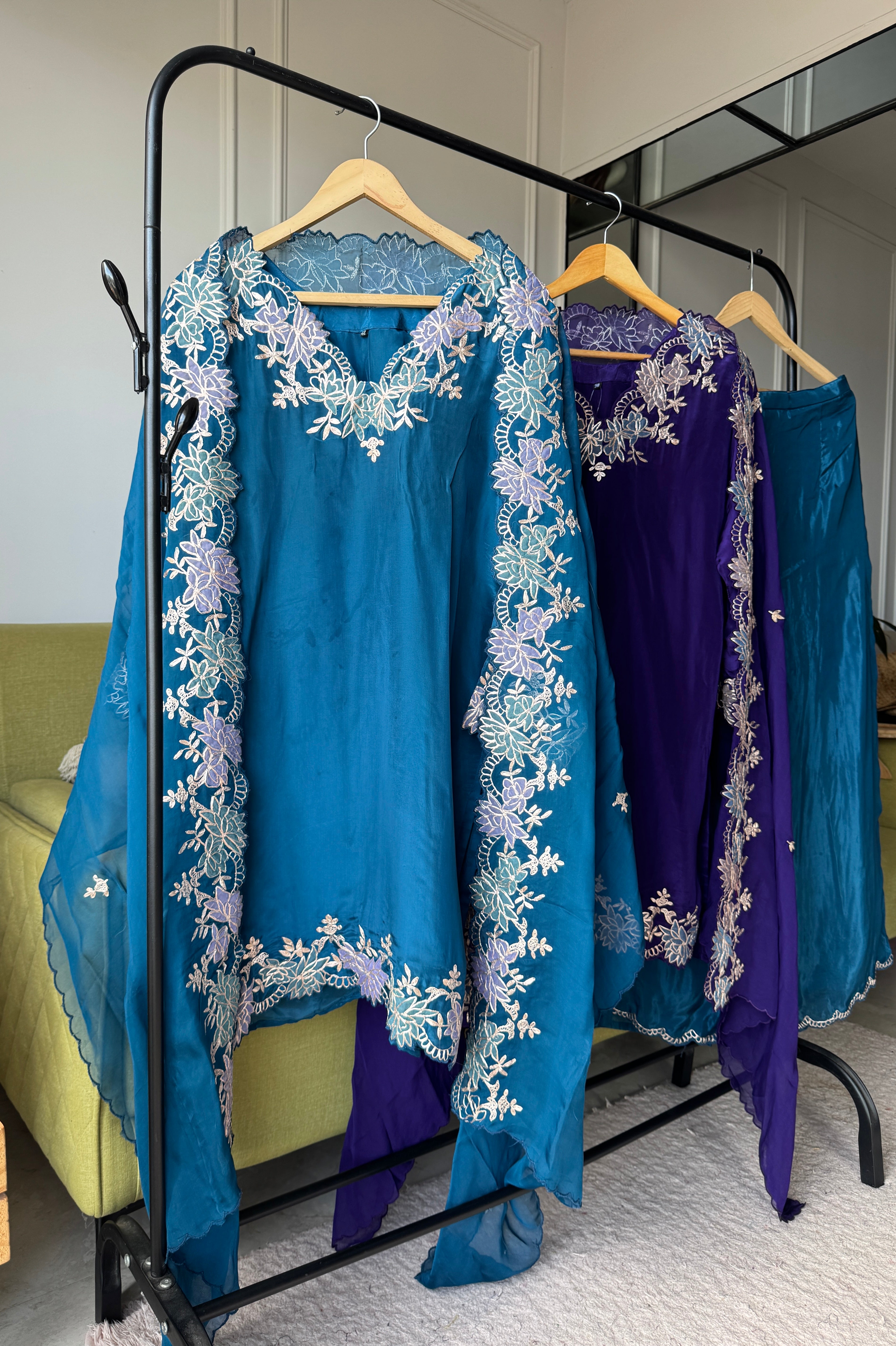 Apurva Silk Scalloped Leather Work Dress