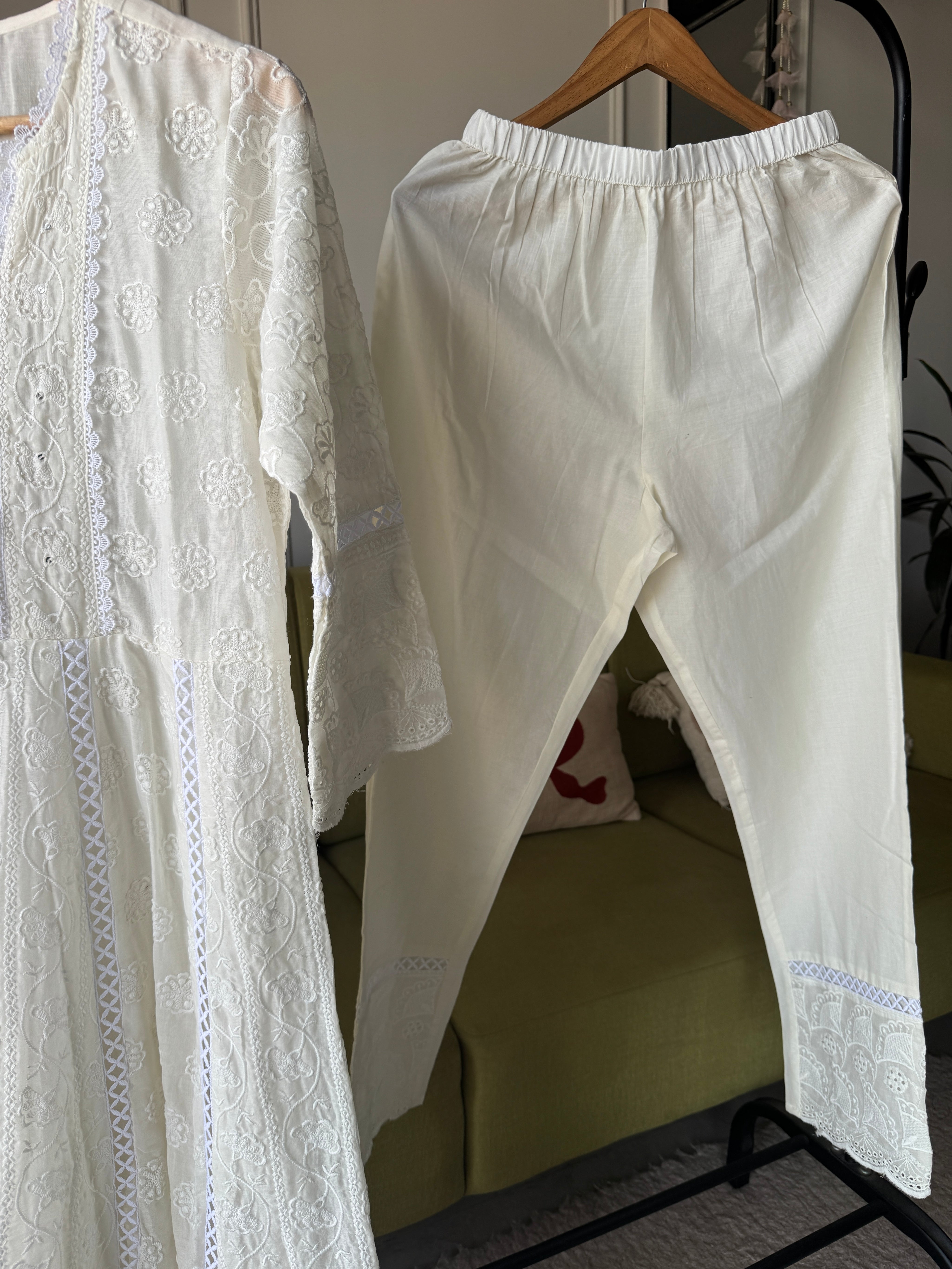 Payal Lakhnawi Anarkali Dress- White