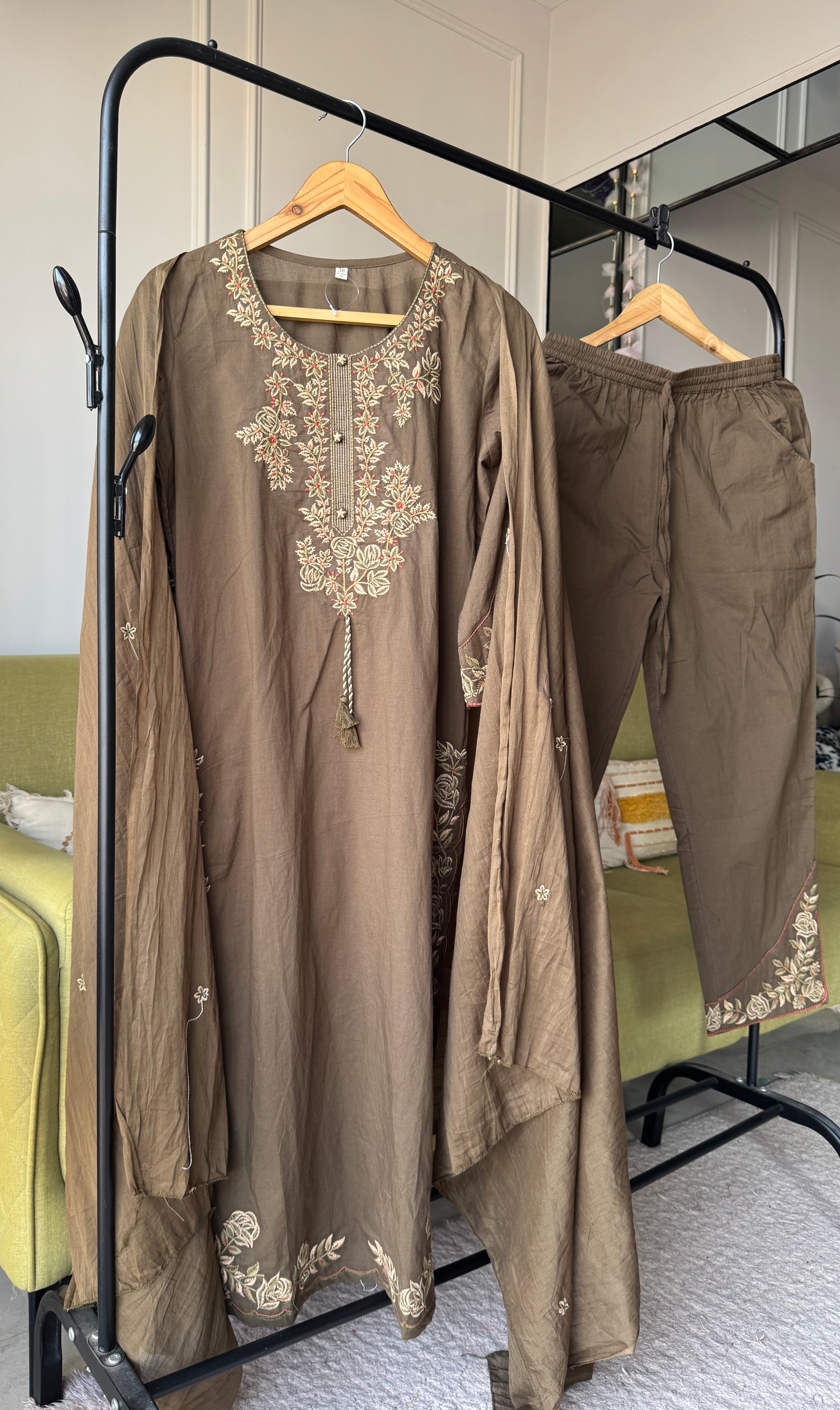 Meera Embroidered Cotton Dress