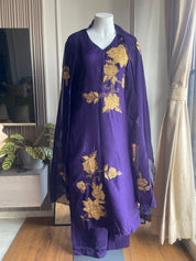 Hetal Handwork Dress-Purple