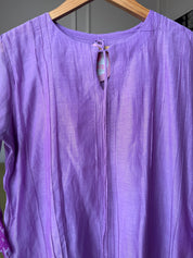 Chahat Embroided Cut Work Dress- Purple