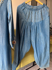 Urmi Mirror Work Farshi Pant Organza Dupatta Dress