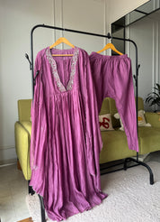 Pralambika Mul Chanderi Anarkali Dress