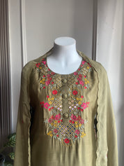 Anika Mirror Work- Army Green