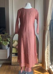 Maitri embroidered dress-Dust Rose