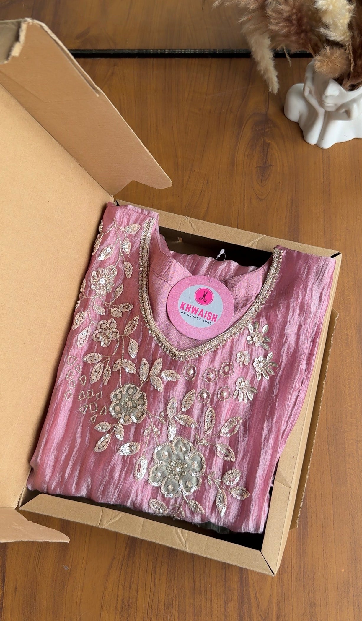 Chandni Hand Work Coords- Pink