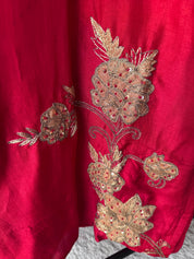 Hetal Handwork Dress- Red