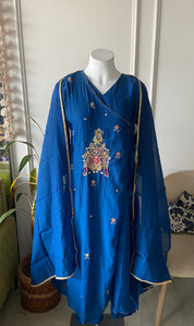Rashi Angrakha Aline Dress-Blue