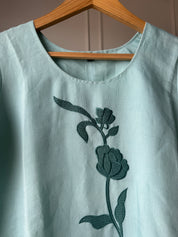 Sheela Embroided Dress- Sky Blue