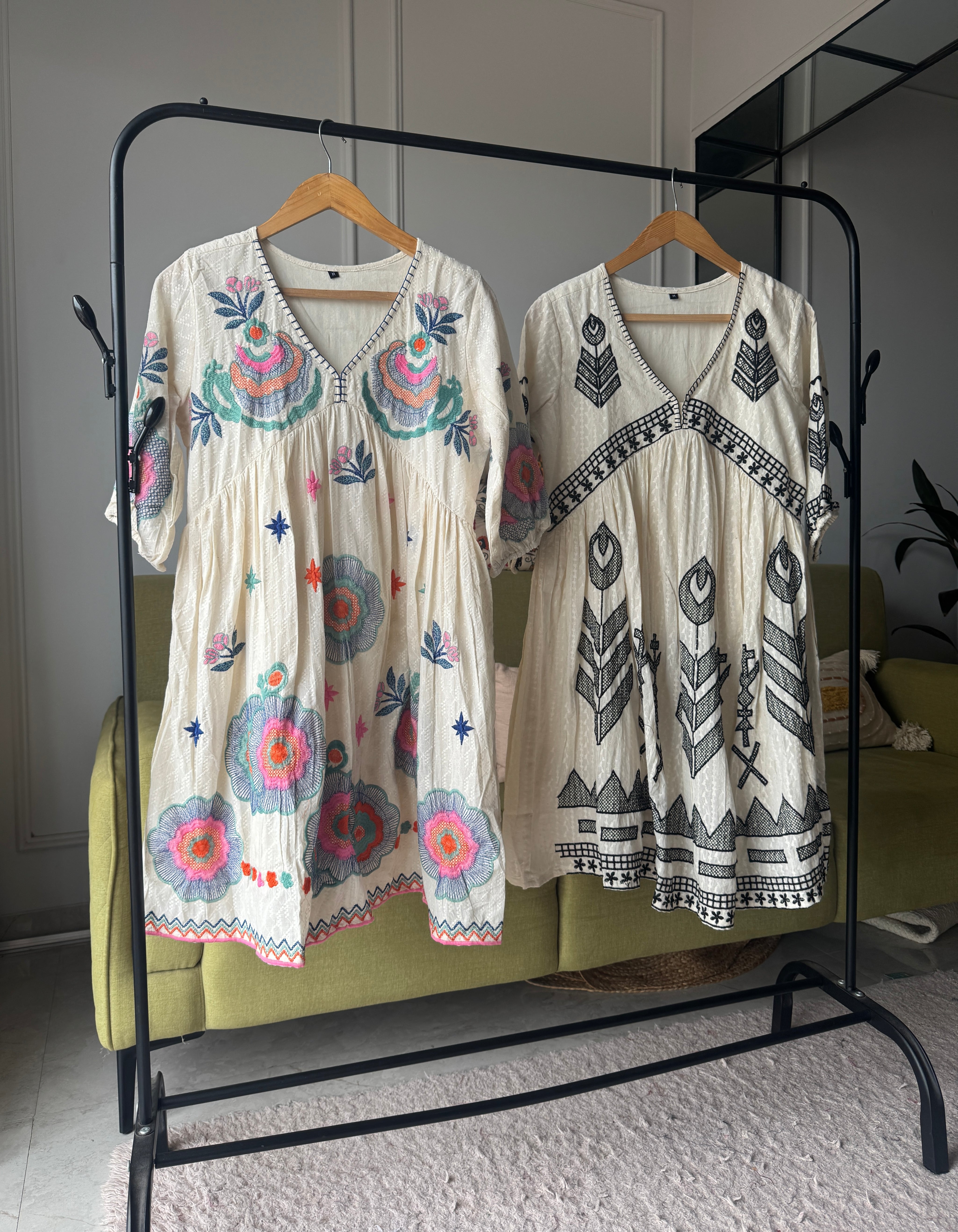 Savita Embroided Short Kurti Set