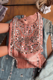Jasmine Mirror Work Short Kurta Dress-