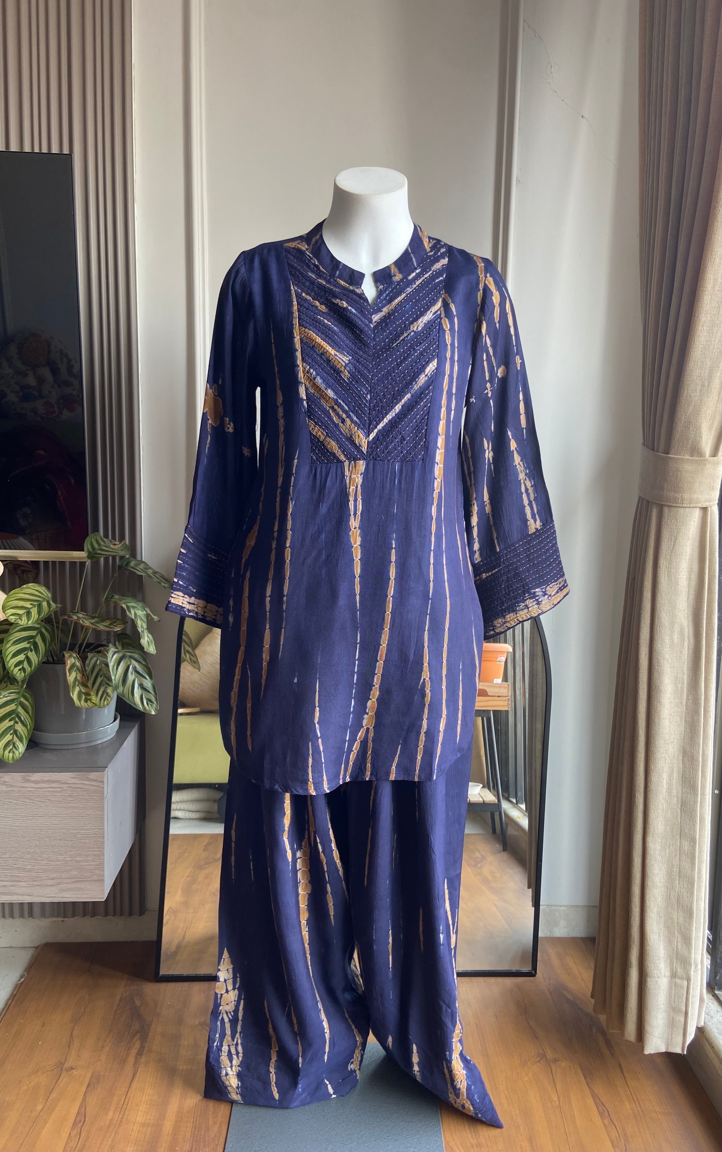Gita Cotton Coord Set- Blue