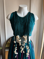 Disha kaudi with Ghaghra Set- Blue
